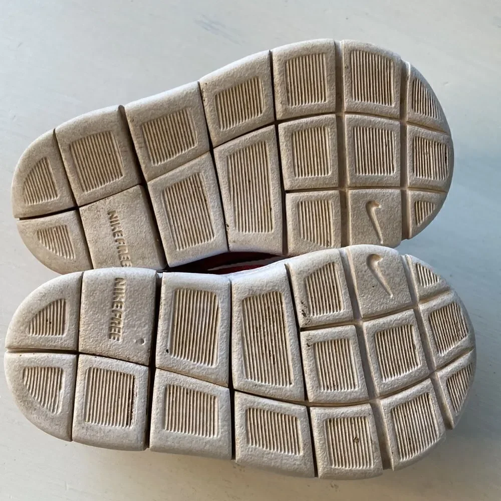 Nike Free Run 3 Slip On Red & Blue Sneakers Size 5C